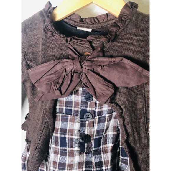 Jottum NWT  18 M Koroza Shift w Bolo Retail $232 Detailed Fall Plaids Holiday - Picture 3 of 12